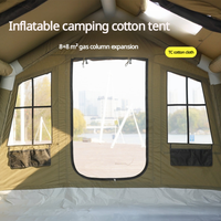 Tente de camping gonflable pliable d'extérieur de 16 m², imperméable, portable, en PVC, avec colonnes d'air, en tissu Oxford, maison gonflable pliable