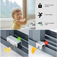 Verrou de fenêtre de positionnement, limiteur de fenêtre, alliage d'aluminium, protection de sécurité pour enfants, antivol, verrou de fenêtre coulissante en verre, verrou de porte coulissante