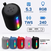 Altavoz Subwoofer Inalámbrico Portátil RGB LED Mini de Alta Calidad para Exteriores, Hecho en China, 1200mAh, Compatible con TWS