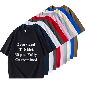 Camisetas Estampadas al por Mayor con Logotipo Personalizado en la Parte Delantera y Trasera, Impresión en Algodón Grueso 100%, Diseña Tu Propia Camiseta, Camisetas Extra Grandes para Hombre - Product Image 2