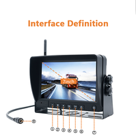 Système de caméra de recul HD 1080P 7 pouces pour camion, bus, remorque, surveillance de la vue arrière, sécurité au stationnement et assistance à la conduite