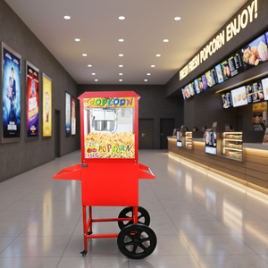 High Quality & Battery-Powered Commercial Stainless Steel <b>Popcorn</b> Vending <b>Machine</b> with Cart - Product Image 6