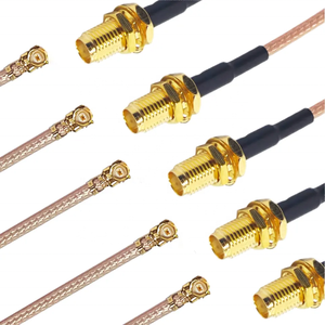 Fabrika <span class=keywords><strong>UFL</strong></span> U.FL orijinal dik açı <span class=keywords><strong>SMA</strong></span> kadın bölme BH Jack RG178 koaksiyel RF koaksiyel Pigtail WiFi anten adaptör kablosu - Product Image 1