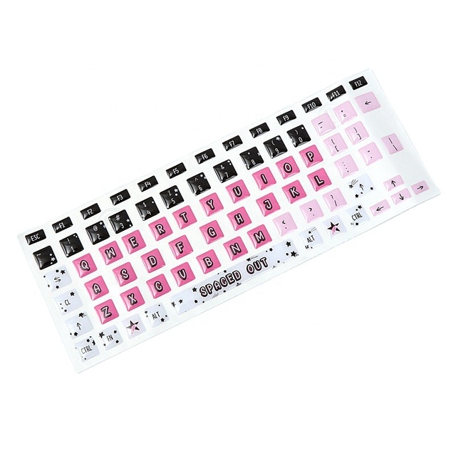 Puffy Vinyl Myway English Alphabet Letter Keyboard Skin Sticker Laptop Decorative Sticker for Computer Easy to Apply
