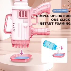 KSF vendita calda 32 fori razzo bolla mitragliatrice automatica bolle elettriche per bambini plastica gioco all'aperto giocattolo estivo 2-4 5-7 anni - Product Image 6