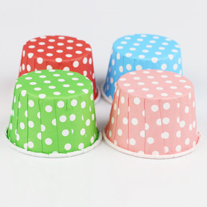 Polka Dot Cupcake Liners Paper Baking Cups Red Blue Green Pink Disposable Muffin Wrappers 100 Pcs - Product Image 4