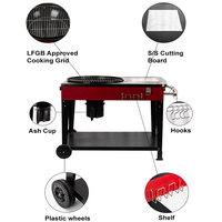 Machine à barbecue de luxe multifonctionnelle, four à barbecue portable, barbecue d'extérieur au charbon de bois pour la maison, le jardin et les fêtes