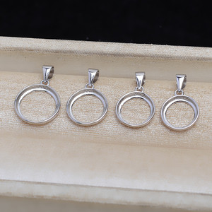 Componentes de Joyería de Plata de Ley S925: Soporte Vacío para Pendientes, Anillos y Colgantes con Perlas de 11.7, 12.3, 12.7, 13.3 MM - Product Image 2