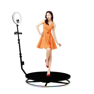 DHL Shipping wedding manual ring light 3d selfie ipad photobooth video booth dslr 360 camera 360 photo booth automatic rotating
