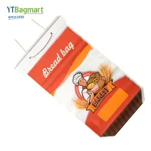 Custom Clear Opp Plastic Hand Made Bread Food Packaging pp Bag for Candy Breaded Bag