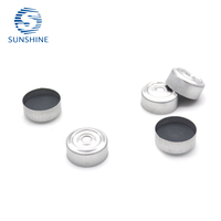 Bouchon en aluminium de flacon en verre d'injection 13mm avec bouchon en caoutchouc pour usage pharmaceutique