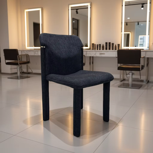 Chaise multifonctionnelle moderne et minimaliste en tissu/cuir pour coin coiffeuse d'appartement de luxe et salle d'attente de salon de manucure haut de gamme - Product Image 3