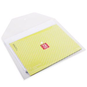 Deli Clear File Bag A4 Transparent Snap Closure Document Storage Bag For Desk Classroom Use - Product Image 1