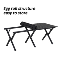 Meubles d'extérieur modernes personnalisés, tables de camping pliantes portables légères en alliage d'aluminium, capacité de 30 kg