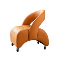 Nouveau design, fauteuil lounge en cuir PU, pivotant, avec roulettes, dossier confortable, personnalisable, meubles de salon pour la maison