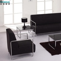 Ensemble de canapé en cuir, Design Simple, bon marché pour projet commercial, photos, 5 pièces