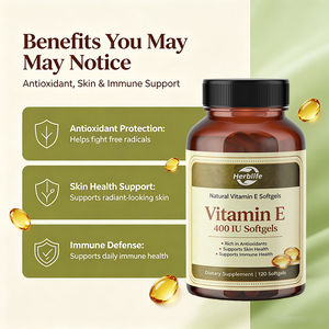 Gélules de Vitamine E 400 UI – Marque Blanche, Fabricant OEM – Antioxydant Naturel, Soutien Immunitaire, Santé de la Peau - Product Image 3