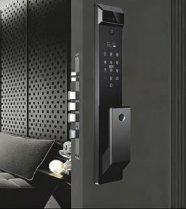 قفل ذكي أساسي من ميليت بلاك مع تقنية التعرف على الوجه ثلاثي الأبعاد ومراقبة في الوقت الفعلي وعين سحرية داخلية لأمان أبواب المنزل - Product Image 3