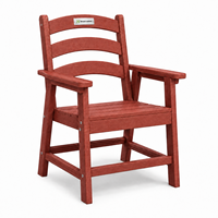 Chaise de salle à manger Adirondack en PEHD, fauteuil d'extérieur personnalisé, résistant aux intempéries, mobilier de jardin contemporain pour chambre et cuisine