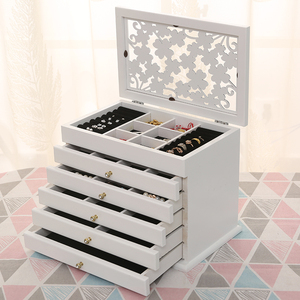 Boîtes de présentation en bois de haute qualité pour bagues, grandes boîtes de rangement en bois pour cadeaux de mode, vente en gros - Product Image 4