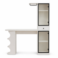 Bureau d'ordinateur moderne en bois blanc multifonctionnel et réglable avec tiroir, table d'écriture pliable et convertible, poste de travail de bureau