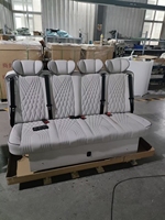 Asiento de Coche Eléctrico Reclinable de Cuero de Lujo Personalizado, Sofá Cama para Toyota Coaster Hiace Modelo Vito