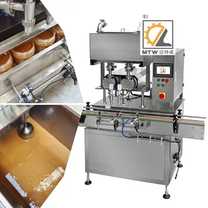 ماكينة ملء مربى الفاكهة برأسين أو برأسين معجون سميك للعسل والصلصة الحبيبية MTW