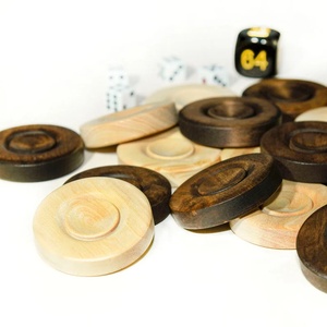 Pezzi di alta gamma dama in legno per Backgammon modello personalizzato fatto a mano portatile compatto Backgammon gioco Turkish Chips - Product Image 5