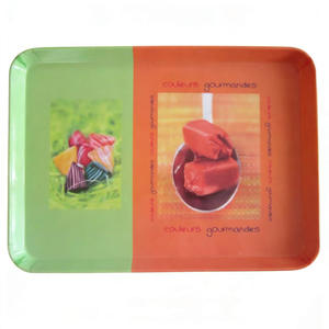 Bandeja de Servir <span class=keywords><strong>Gourmet</strong></span> de Melamina con Estampado de Dulces Coloridos de 12 Pulgadas x 8.3 Pulgadas para Cocina y Fiestas - Product Image 2