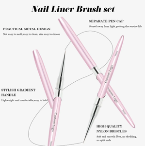 5-20mm Pink Nail Art Liner <b>Brush</b> Acrylic Gel Painting Detail <b>Brush</b> for Salon Manicure Design - Product Image 6