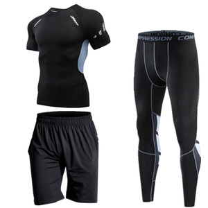 Ensemble de course personnalisé pour femmes en gros - Haut de compression extensible à séchage rapide et leggings 3 pièces pour l'entraînement en salle, le football, le basketball OEM - Product Image 4