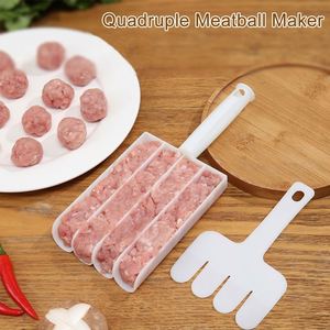 Molde para hacer albóndigas de 4 filas, para bolas de pescado, carne de res y arroz, herramientas de cocina para hacer albóndigas caseras, clips para hacer bolas de carne, utensilios de cocina - Product Image 4