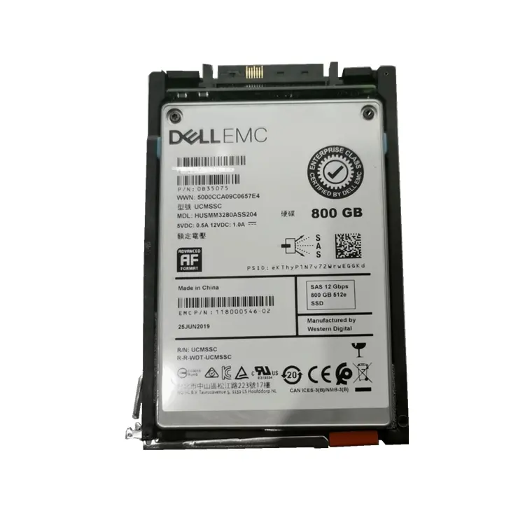 EMC UNITY 800G SSD 2.5 'D3-2S12FXL-800U UNITY300 UNITY400でのハードディスクの使用