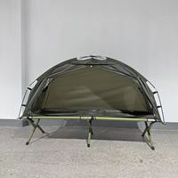 Tente de camping individuelle pour l'extérieur, avec lit intégré, sans installation requise, pliable, portable, occultante et anti-moustiques pour adultes