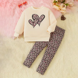 Conjuntos Deportivos de Felpa para Niñas, Ropa Infantil Informal de Dibujos Animados de Alta Calidad al por Mayor, con Logotipo Personalizado, Transpirables - Product Image 1