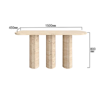 Table basse de luxe moderne en travertin table basse extensible pour la maison bars salons meubles de salle à manger en pierre naturelle