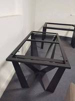 Haute qualité noir or acier meubles jambes Table à manger bureau bureau café banc pieds carré métal Table jambes