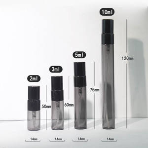 Nuevo estilo botella de Spray recarga de Lujo 5ml vidrio transparente negro vidrio esmerilado botella cosmética tamaño de viaje botellas para muestra - Product Image 2