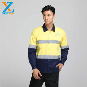 Ansi Klasse 3 Hoge Zichtbaarheid Hi Vis Reflecterende Veiligheidswerk Shirts Lange Mouwen Aangepast Logo Voor Wegenbouw - Product Image 1