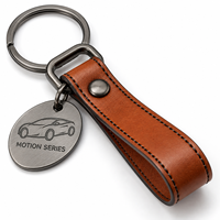 Porte-clés en métal avec logo de voiture personnalisé, sangle en cuir sur mesure, logo personnalisé, vente en gros, cadeau promotionnel, OEM, fabricant en gros de qualité supérieure