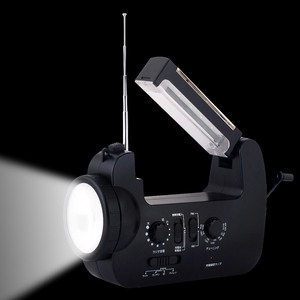 Radio Cahaya darurat tenaga surya gaya Jepang dengan sirene & berkedip dan pengisi daya telepon seluler alarm pencuri - Product Image 5