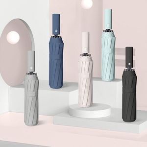 Paraguas Plegable Automático de 3 Secciones, 12 Varillas, Resistente a Tormentas, con Protección UV, Apertura y Cierre Automático, Personalizable con Logotipo para Regalo - Product Image 2