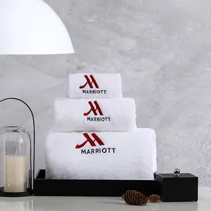Custom White Bathroom Luxury Soft Organic Cotton 5 Star Hotel Towels Thick Face Hand Towel hotel bedsheets and towels