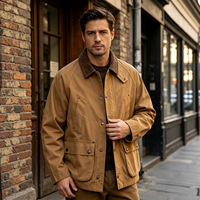 Fournisseur Populaire : Veste Vintage Safari Automne Hiver Unisexe pour Homme, en Denim et Toile Mi-longue, avec Multiples Poches, Vente en Gros