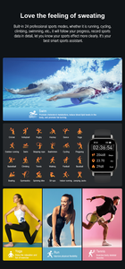 <span class=keywords><strong>Reloj</strong></span> inteligente P66 para hombre y <span class=keywords><strong>mujer</strong></span>, pulsera con pantalla táctil de 2023 pulgadas, resistente al agua Ip68, rastreador deportivo, P66, novedad de 1,85 - Product Image 4