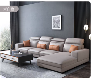 OFFERTA SPECIALE Divano in Pelle Italiano Minimalista a Forma di U e L, Set di Divani di Alta Gamma Moderni per Soggiorno - Product Image 4