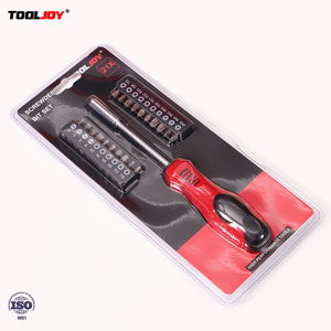 Набор из 21 отверточного бита с магнитным держателем, биты из стали S2, комбинированный набор, портативный набор с эргономичной ручкой для домашнего ремонта - Product Image 1