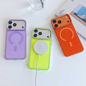 Coque de téléphone magnétique transparente ondulée Senyork pour iPhone 17 Pro Max 16 15 14 13 – Housse transparente de haute qualité - Product Image 4