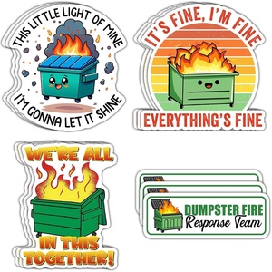 Dumpster <span class=keywords><strong>Meme</strong></span> Stickers impermeable, duradero para computadora portátil, teléfono, botella de agua, automóviles y más-Nueva versión de alta definición - Product Image 2