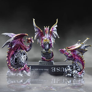 Ornement en résine Dragon Magique de l'Année du Dragon, Dragon de Lave Thème <span class=keywords><strong>Game</strong></span> <span class=keywords><strong>of</strong></span> <span class=keywords><strong>Thrones</strong></span>, Création Semi-Artisanale Halloween, Style Européen et Américain - Product Image 2